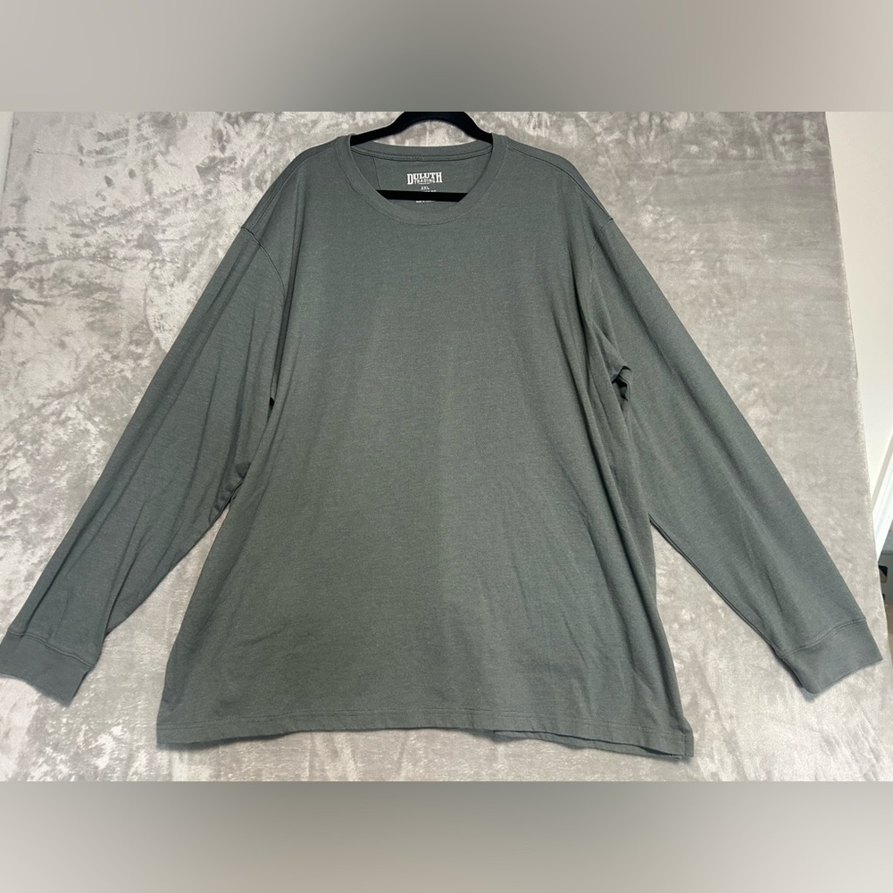Duluth Longtail T Shirt Long Sleeve Relaxed Fit Mens 2XL Green